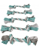 HS KATOEN JIM KNOOPBEEN 2 KNOPEN MUNT/WIT/GRIJS L 35CM