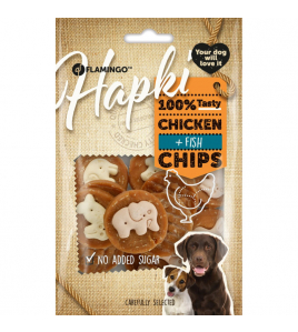 HAPKI CHIPS MET KIP &amp; VIS + KOEKJE 85GR