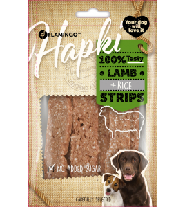HAPKI STRIPS MET LAM &amp; RIJST 85G