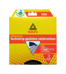 TOCHTSTRIP ZELFKLEVEND GESLOTEN CELSTRUCTUUR ZWART 12 M X 9 MM X 4 MM