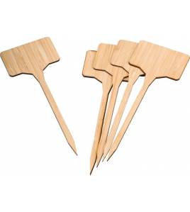 PLAAT ETIKETTEN BAMBOE - H14,6 X 5,4 CM Ã¡ 5 STUKS