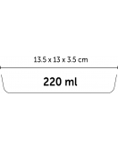EETPOT KAT NALA KATTENGEZICHT KERAMISCH ZW-WIT 220ML 12,5CM