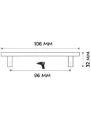 DIFFERNZ MEUBELGREEP - VIERKANT - 96 MM - MAT ZWART DIFFERNZ MEUBELGREEP - VIERKANT - 96 MM - MAT ZWART