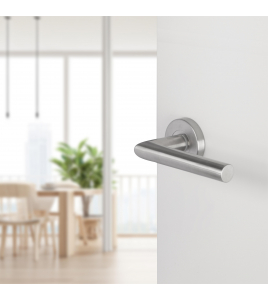 DIFFERNZ ESSENCE DEURKRUK - RECHT - ROND ROZET - BLIND - MAT CHROOM