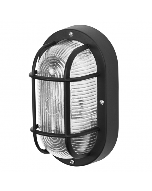 OSRAM BULKHEAD OVAL E27 ZWART