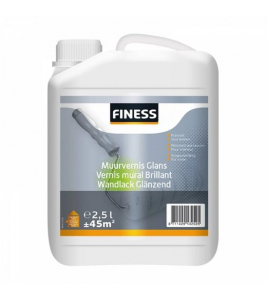 FINESS MUURVERNIS GLANS 2,5 L ACRYL KLEURLOOS
