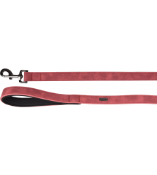 HOND LOOPLIJN MET NEOPREEN DELU ROOD 1,3M 25MM