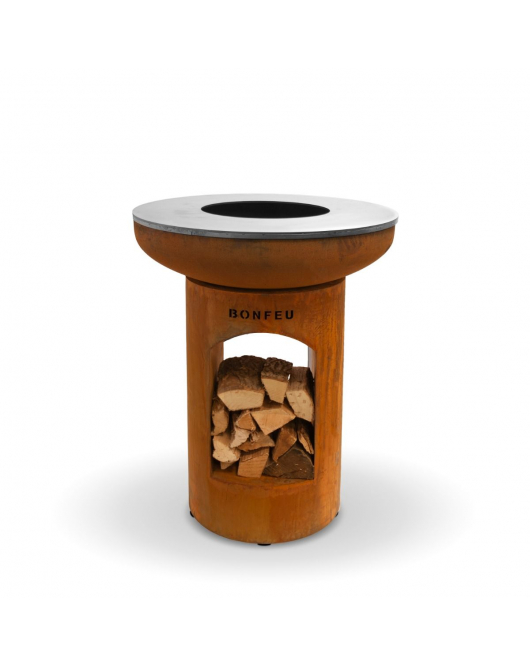 BBQ BONBIZA CORTEN MET HOUTOPSLAG BBQ BONBIZA CORTEN MET HOUTOPSLAG