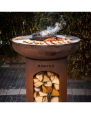 BBQ BONBIZA CORTEN MET HOUTOPSLAG BBQ BONBIZA CORTEN MET HOUTOPSLAG