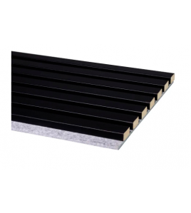 DECOWALL ACOUSTIC ZWART 260X30CM 2ST