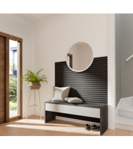 DECOWALL ACOUSTIC ZWART 260X30CM 2ST