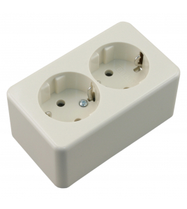 BERKER AP CONTACTDOOS - OPBOUW - 2-VOUDIG - RANDAARDE - POLARWIT