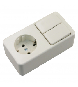 BERKER AP COMBINATIE - OPBOUW - SERIE - RANDAARDE - POLARWIT