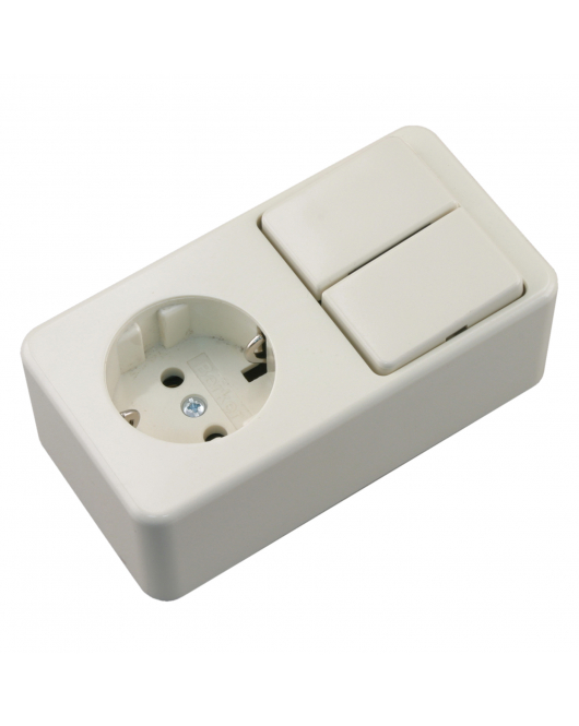 BERKER AP COMBINATIE - OPBOUW - SERIE - RANDAARDE - POLARWIT