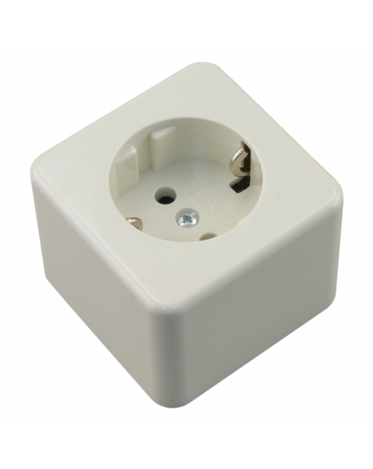 BERKER AP CONTACTDOOS - OPBOUW - 1-VOUDIG - RANDAARDE - POLARWIT