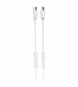 Q-LINK COAX KABEL - 3C2V - HF - STEKKER RECHT - 2 M - WIT