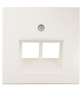 BERKER S1 CENTRAALPLAAT - TELEFOON/DATA - 2 X 8-POLIG - POLARWIT