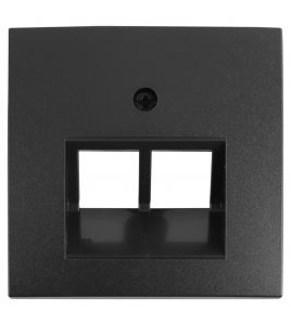 BERKER S1 CENTRAALPLAAT - TELEFOON/DATA - 2 X 8-POLIG - ANTRACIET