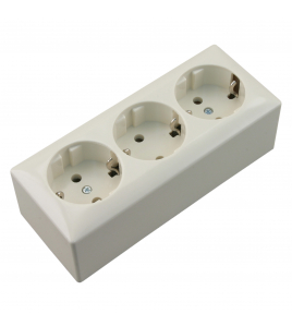 BERKER AP CONTACTDOOS - OPBOUW - 3-VOUDIG - RANDAARDE - POLARWIT