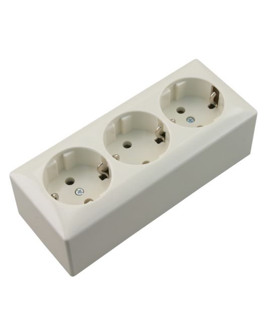 BERKER AP CONTACTDOOS - OPBOUW - 3-VOUDIG - RANDAARDE - POLARWIT