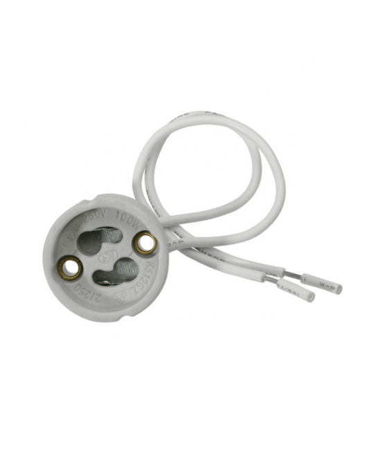 LAMPHOUDER 230V GU10 + 15CM SNOER