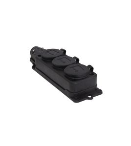 RUBBERSTEKKERBLOK RA 3-VOUD IP44 ZW