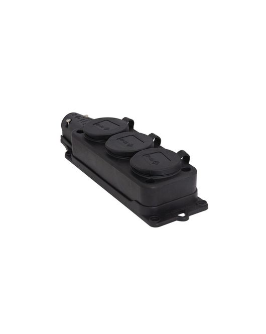 RUBBERSTEKKERBLOK RA 3-VOUD IP44 ZW