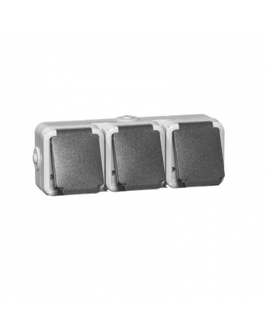 PEHA IP44 WCD+RA 3-VOUDIG 306311
