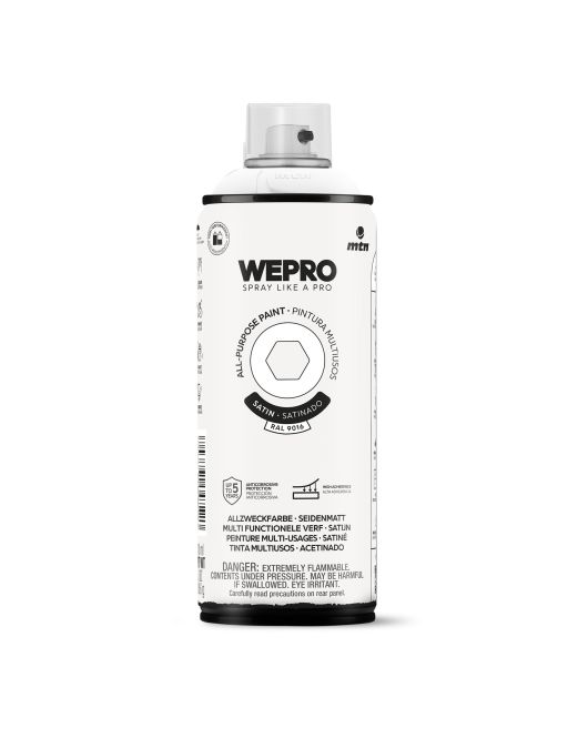 MTN WEPRO ALL-PURPOSE PAINT 400ML ZG RAL 9016 WIT