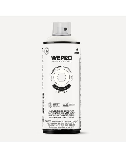 MTN WEPRO ALL-PURPOSE PAINT 400ML ZG RAL 9010 WIT