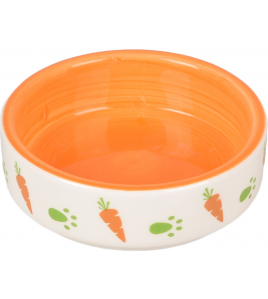 EETPOT KNAAGDIER IGGY KERAMISCH ORANJE 8,5CM 100ML