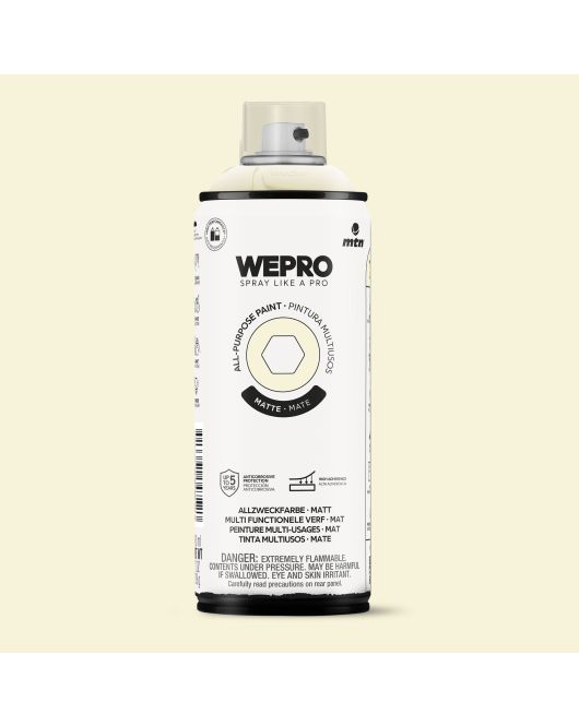MTN WEPRO ALL-PURPOSE PAINT 400ML MAT MOZZARELLA WHITE