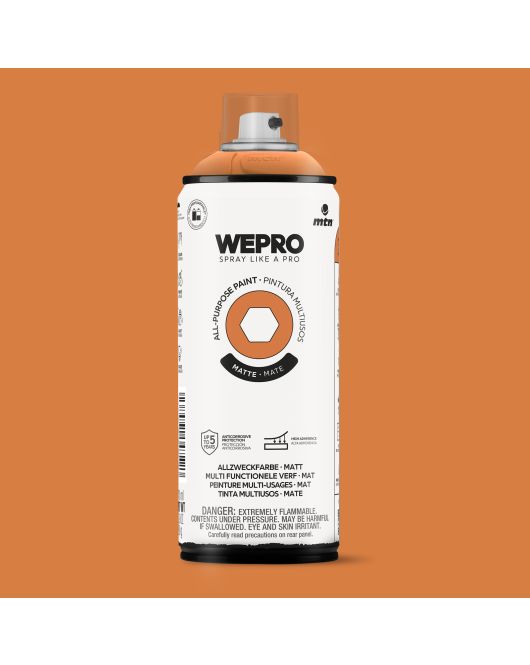 MTN WEPRO ALL-PURPOSE PAINT 400ML MAT AMSTERDAM ORANGE