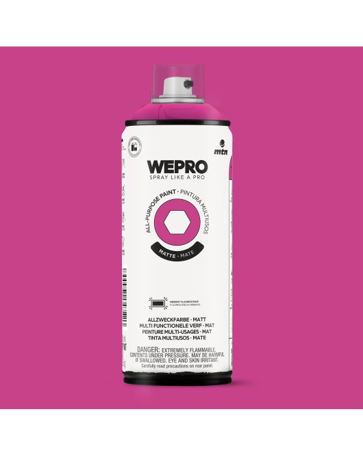 MTN WEPRO ALL-PURPOSE PAINT 400ML MAT FLUOR FUCHSIA