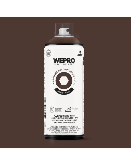 MTN WEPRO ALL-PURPOSE PAINT 400ML MAT COCOA BROWN