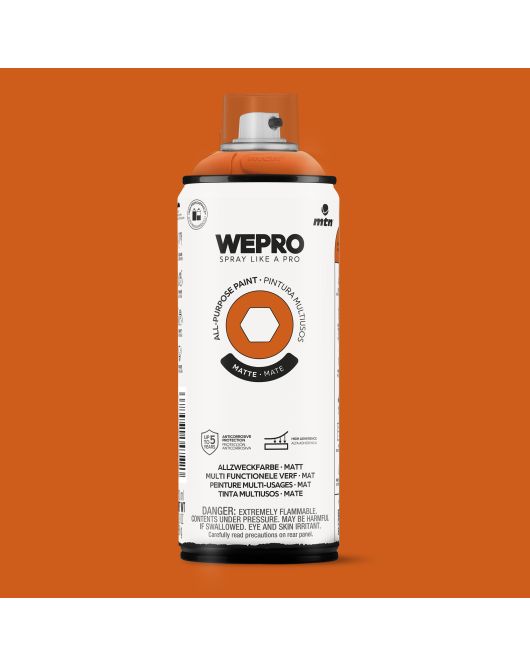 MTN WEPRO ALL-PURPOSE PAINT 400ML MAT SPRITZ ORANGE