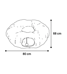 KATTENTUNNEL MET KUSSEN DONNA GRIJS 80CM DIA. 26CM