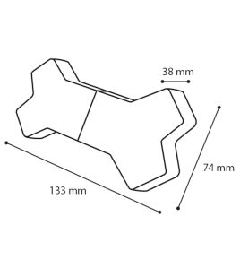 HS TPR SNOWY BEEN BLAUW 13,3CM