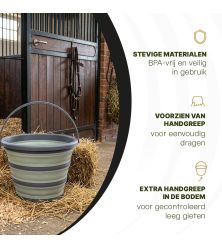EXCELLENT HORSE VOUWBARE EMMER GROEN/GRIJS
