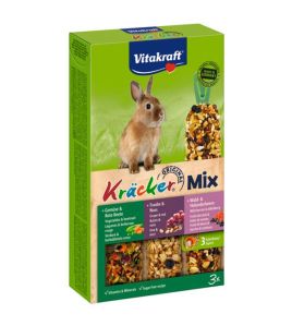 KONIJN KRACKER 3IN1 3 STUKS NOTEN|BOSBESSEN|GROE