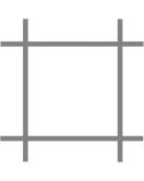 VOLINET VIERKANT GELAST VERZ. 19X1.45 100 CM X 25 M
