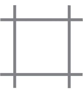 VOLINET VIERKANT GELAST VERZ. 19X1.45 100 CM X 25 M