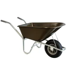 TUIN KRUIWAGEN VERZINKT FRAME 100 L KASTANJEBRUIN