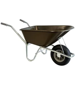 TUIN KRUIWAGEN VERZINKT FRAME 100 L KASTANJEBRUIN