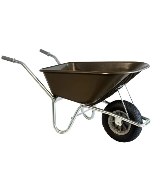 TUIN KRUIWAGEN VERZINKT FRAME 100 L KASTANJEBRUIN