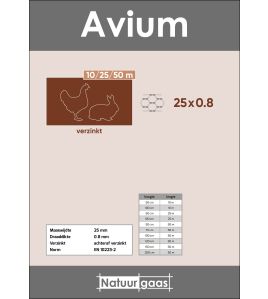 ZESKANTGAAS AVIUM 25X0.8 100 CM X 50 M