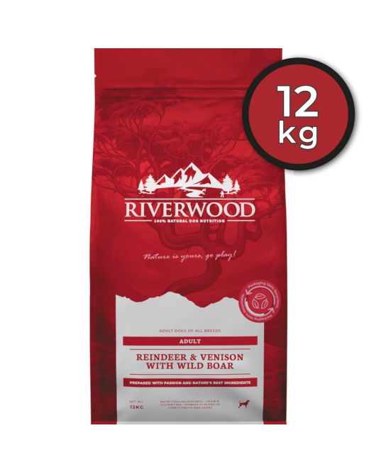 RIVERWOOD ADULT REINDEER & VENISON (12 KG.) RIVERWOOD ADULT REINDEER & VENISON (12 KG.)