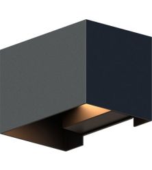 CALEX OUTDOOR WALL LIGHT RECTANGLE ZWART ( VENICE )