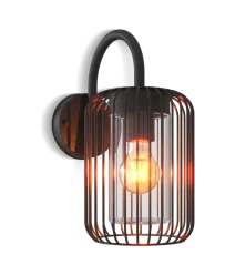 CALEX OUTDOOR WALL LIGHT WIRE ZWART (ROME)