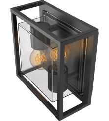 CALEX OUTDOOR SQUARE WALL LIGHT ZWART (BOLOGNA)